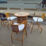 Barrel Table and Chairs