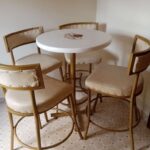 restaurant seats and table  set